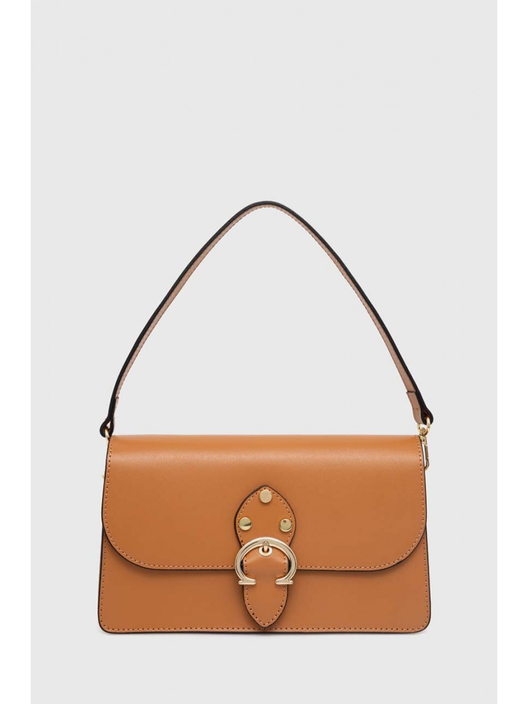 Kožená kabelka Answear LAB oranžová barva